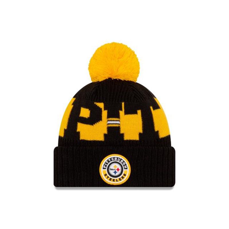 NFL Pittsburgh Steelers Cold Weather Sport Knit (SAM4514) - Black New Era Beanies